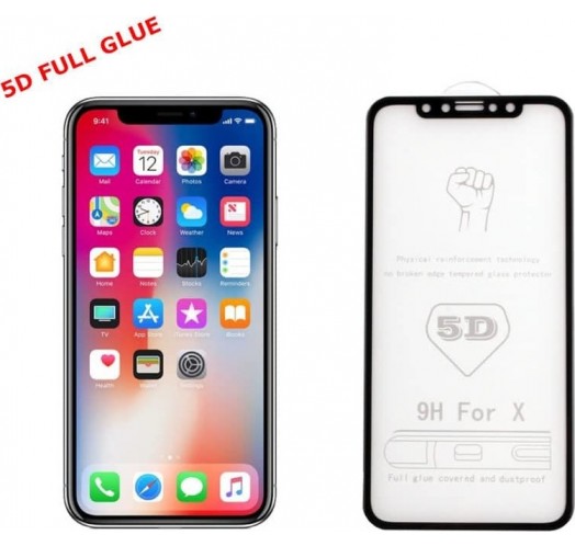 5D Full Glue Roar Glass - APPLE  IPHONE  XS Max  6,5" white
