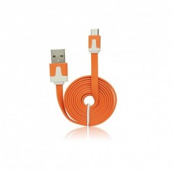 Micro Usb Flat Data Cable orange