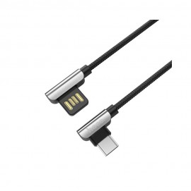 HOCO data cable 90 degree steel USB - Type C exquisite steel charging U42 black