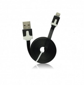 iPhone 5S/5/5C/6/P Plus/iPad Mini Flat Data Cable IOS 9 black 1m