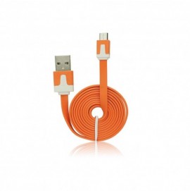 Micro Usb Flat Data Cable orange